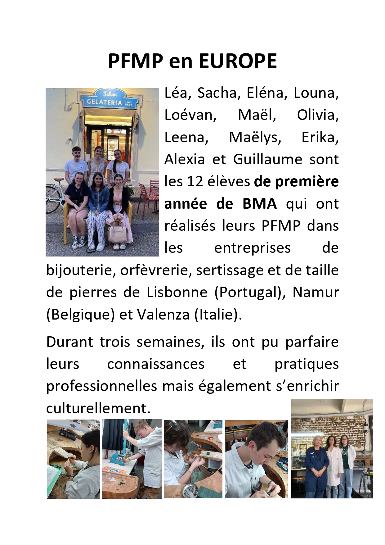 article_pfmp_europe Lycée Professionnel Jean Guéhenno - Objectif Marketing - Communication sur Internet